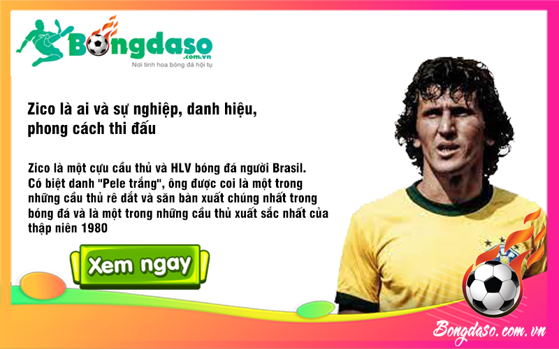 Zico là ai và sự nghiệp, danh hiệu, phong cách thi đấu